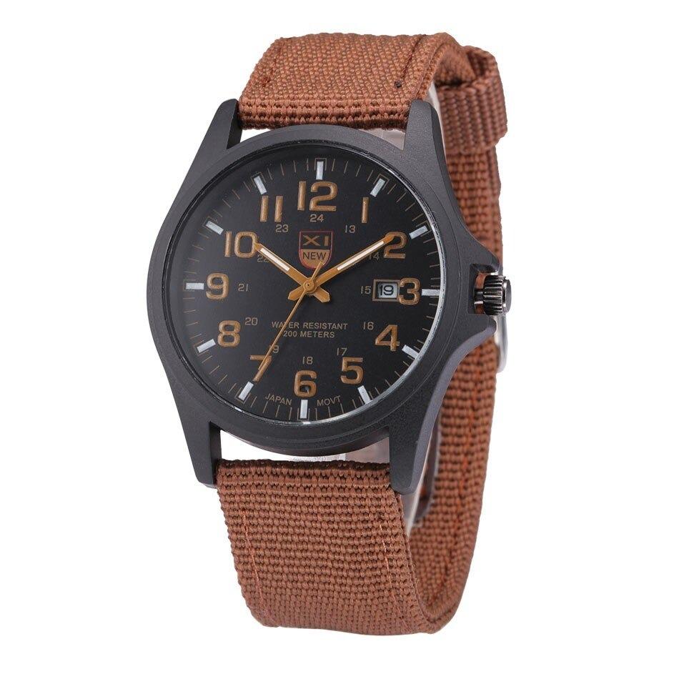 Tactical Watch LED Backlight Stainless Steel & Silicone Strap