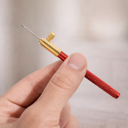 Tambour Needle Set Interchangeable Stainless Wood & Aluminum Handle