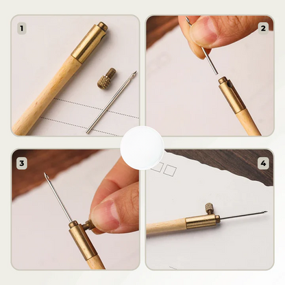 Tambour Needle Set Interchangeable Stainless Wood & Aluminum Handle