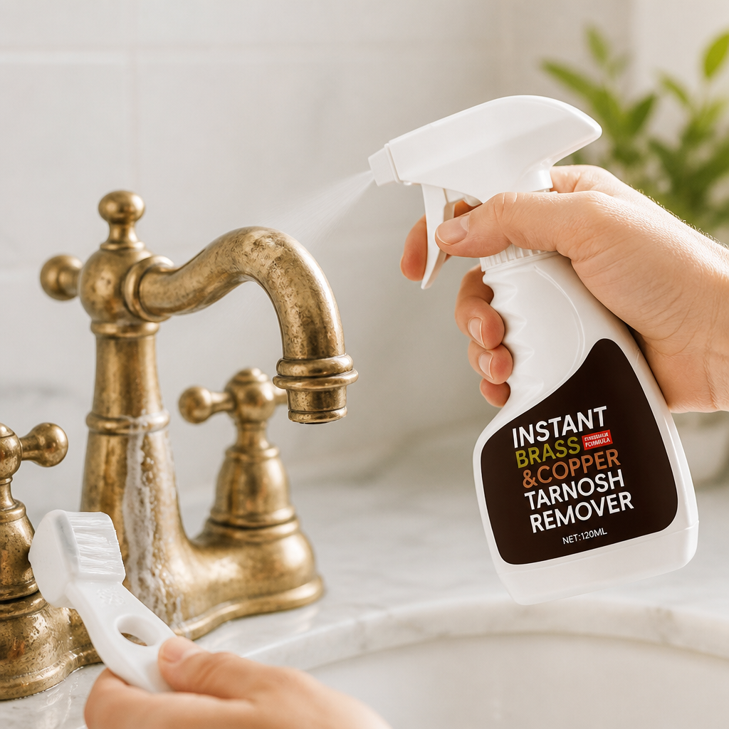 Tarnish Remover Spray Dissolves Oxidation For Brass & Copper