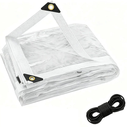 Tarpaulin Cover Transparent Waterproof Secure Eyelets