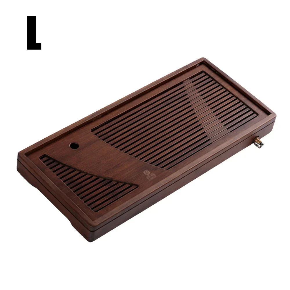 Tea Tray Bamboo Surface Removable Top for Easy Cleaning