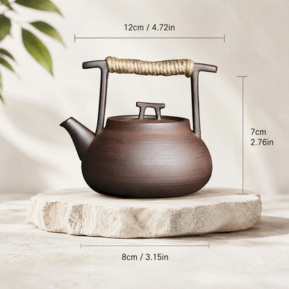 Teapot Handcrafted Ceramic Induction Compatible 350ml