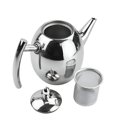 Teapot Stainless Steel Integrated Strainer 33 Ounce Capacity
