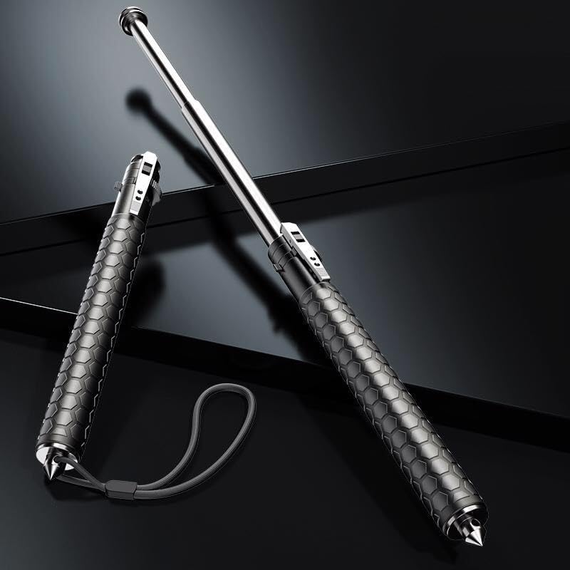 Telescopic Baton Automatic Extension Corrosion-Resistant Steel & Non-Slip Handle