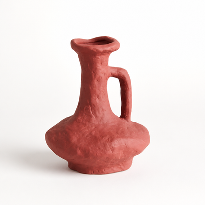 Textured Ceramic Vase (Minimalist Curved Silhouette)