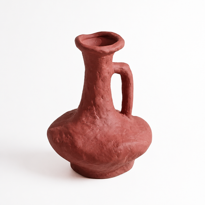 Textured Ceramic Vase (Minimalist Curved Silhouette)