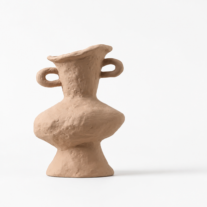 Textured Ceramic Vase (Minimalist Curved Silhouette)