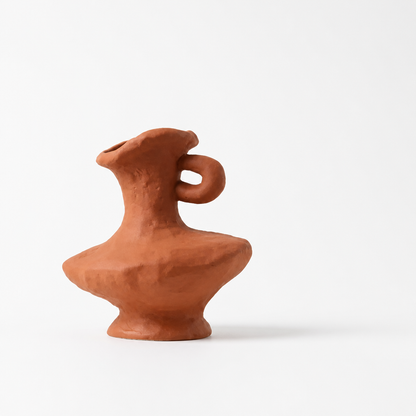 Textured Ceramic Vase (Minimalist Curved Silhouette)