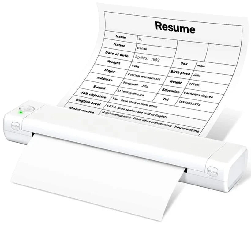Thermal Printer Portable Wireless Inkless Letter-Size