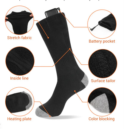 Thermal Socks Cotton Blend Breathable Heat-Retaining