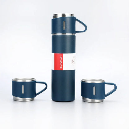 Thermos Bottle Set Vacuum Insulated Stainless Steel 3 Cups