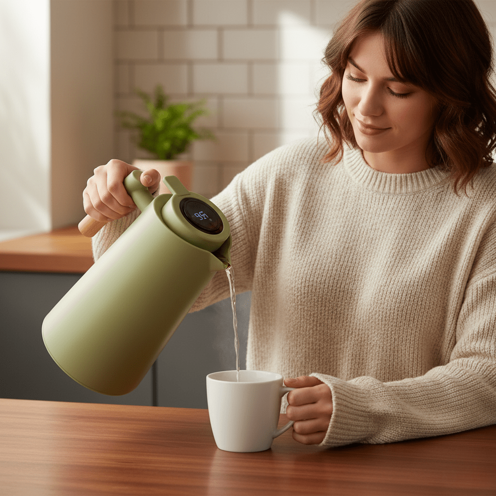 Thermos Flask Insulated Stainless Steel Leak-Proof Lid