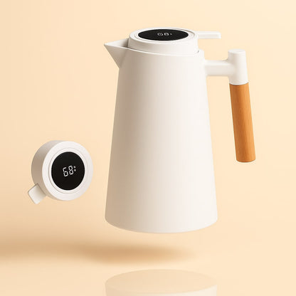 Thermos Flask Vacuum Insulated Touch Temperature Display 1 Liter