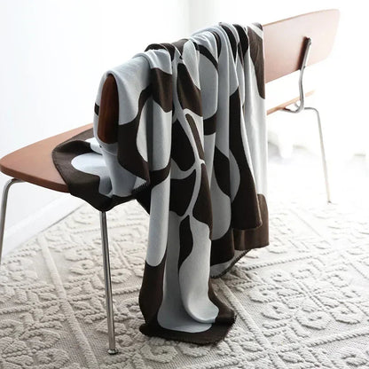 Throw Blanket Cashmere-Like Jacquard Lightweight 130 × 180 cm