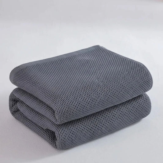 Throw Blanket Cotton-Blend Muslin Lightweight & Breathable Tassel Trim