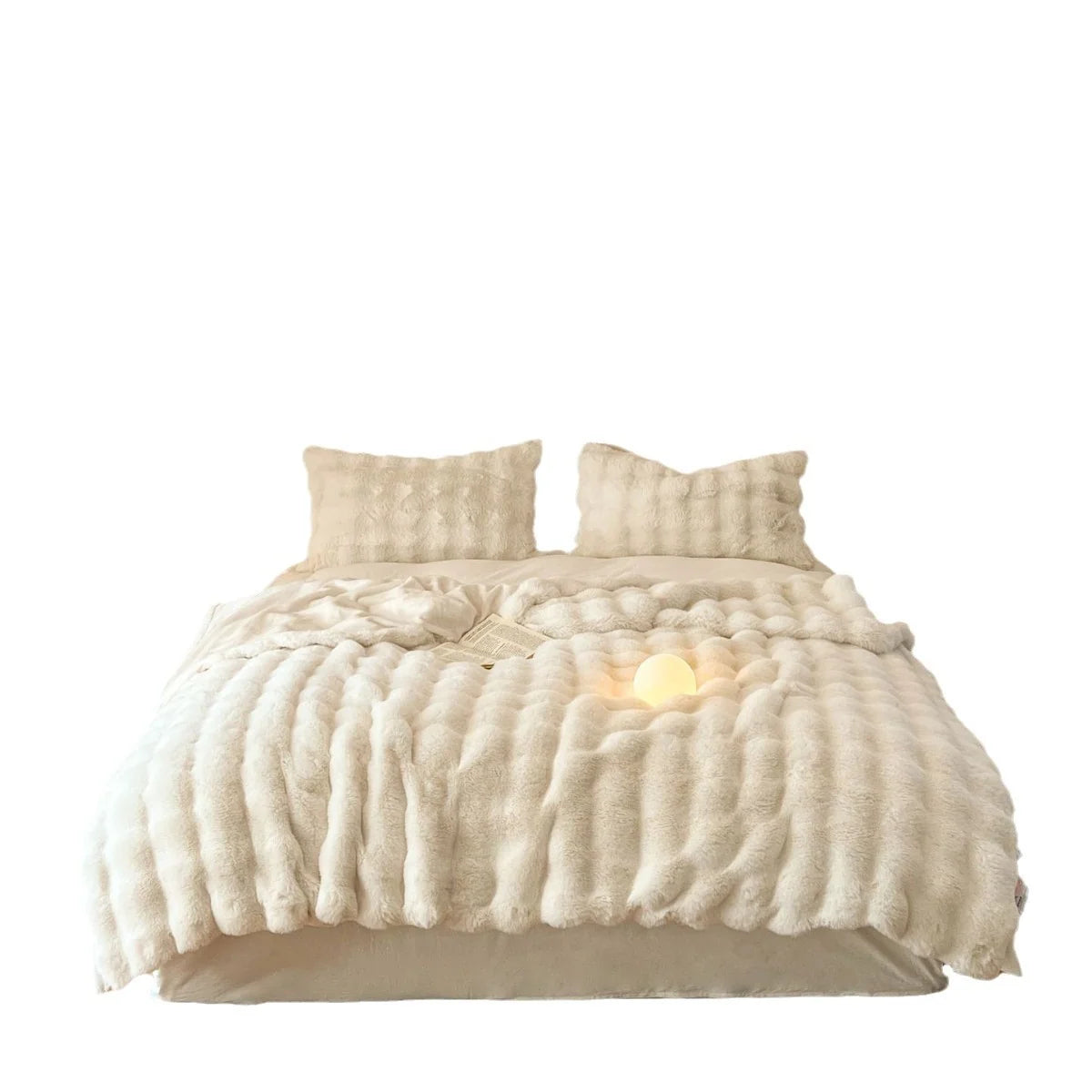 Throw Blanket Faux Fur Plush Lightweight Warmth
