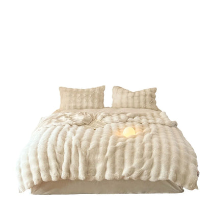 Throw Blanket Faux Fur Plush Lightweight Warmth