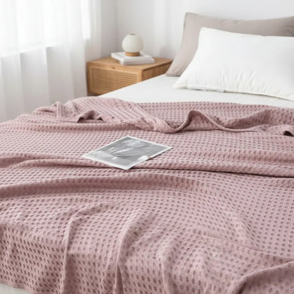 Throw Blanket Lightweight Waffle Weave Machine Washable