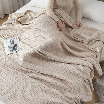 Throw Blanket Lightweight Waffle Weave Machine Washable
