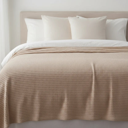 Throw Blanket Lightweight Waffle Weave Machine Washable
