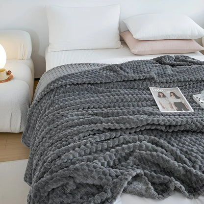 Throw Blanket Quilted Microfiber Lightweight & Warm