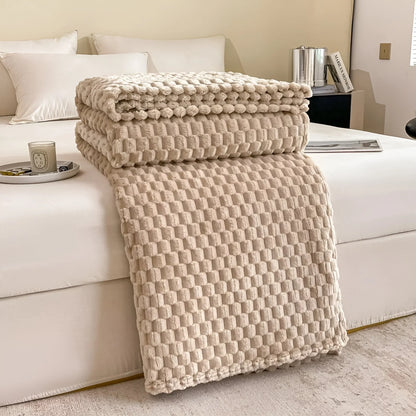 Throw Blanket Quilted Microfiber Lightweight & Warm