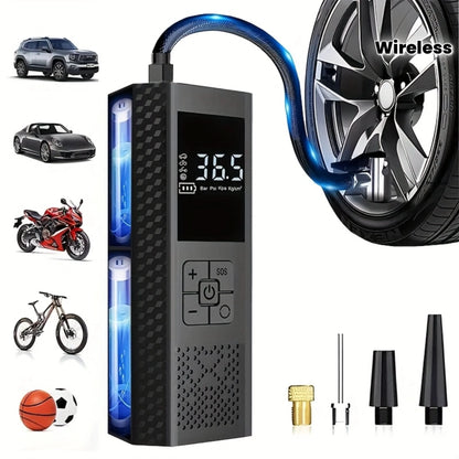 Tire Inflator Cordless Rechargeable Digital LED Display 150 PSI