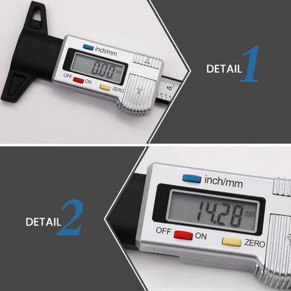Tire Tread Depth Gauge Digital LCD 0.00039 Inch Accuracy
