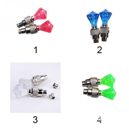 Tire Valve Caps Motion-Activated LED Waterproof