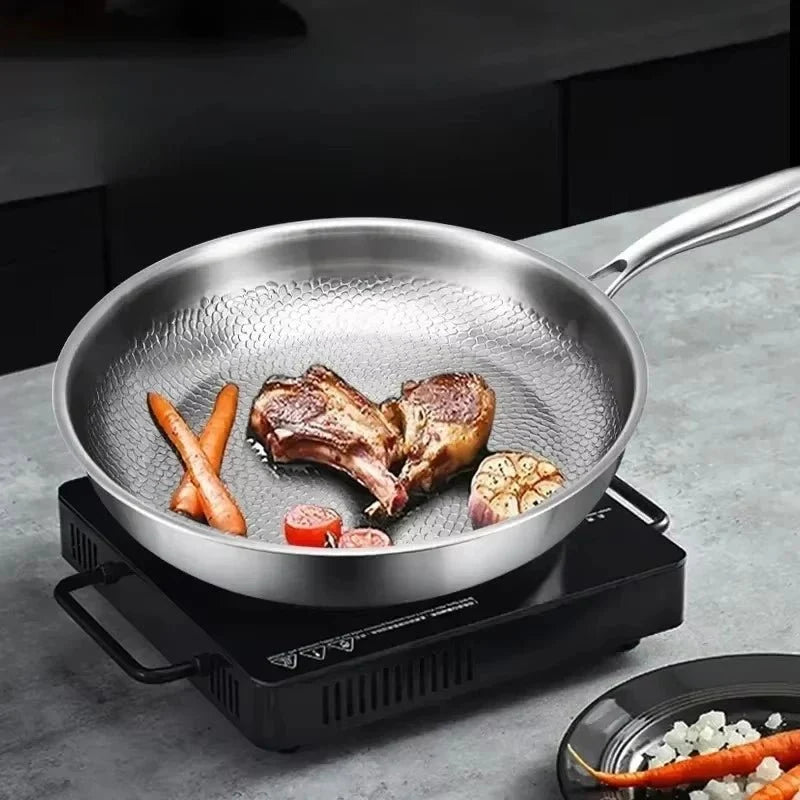 Titanium Hammered Nonstick Frying Pan for Induction Cooktops and Contemporary Kitchens