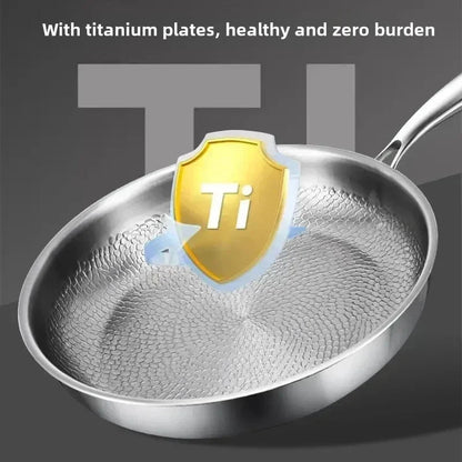 Titanium Hammered Nonstick Frying Pan for Induction Cooktops and Contemporary Kitchens