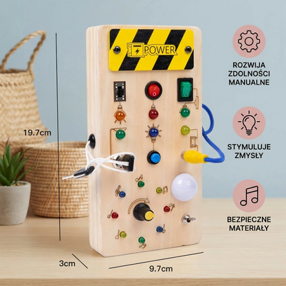 Toddler Sensory Board Wooden LED Lights & Switches