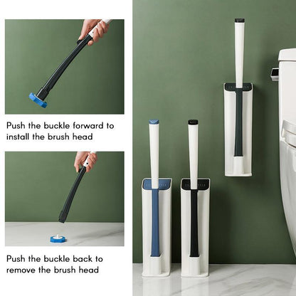 Toilet Brush Hygienic Preloaded Sponge Heads Eight Refills