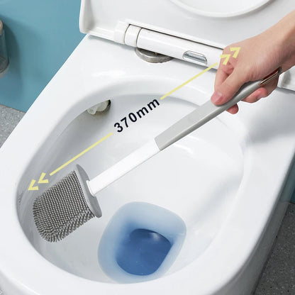 Toilet Brush Set Flexible Silicone Head & Drain Cleaner