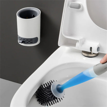 Toilet Brush Silicone Integrated Dispenser Wall Mount