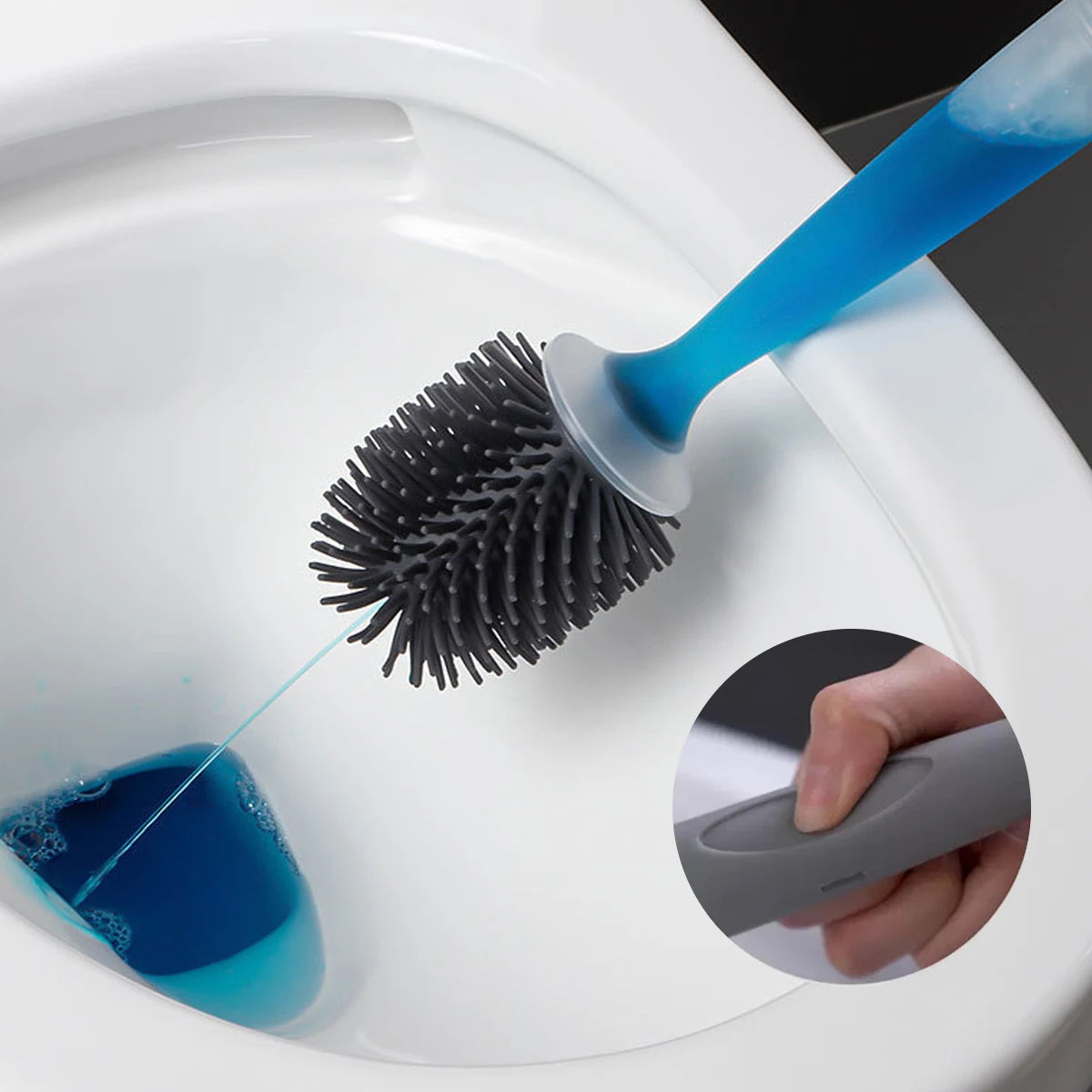 Toilet Brush Silicone Integrated Dispenser Wall Mount