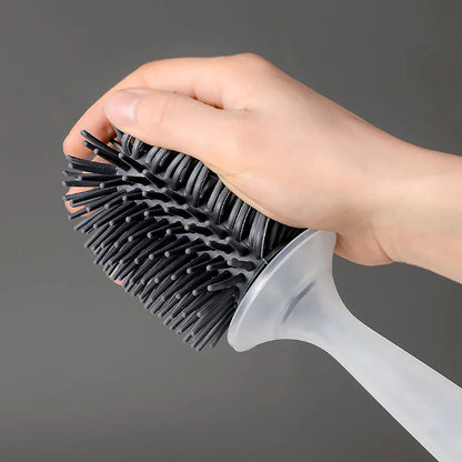 Toilet Brush Silicone Integrated Dispenser Wall Mount