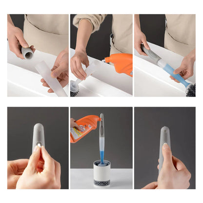 Toilet Brush Silicone Integrated Dispenser Wall Mount