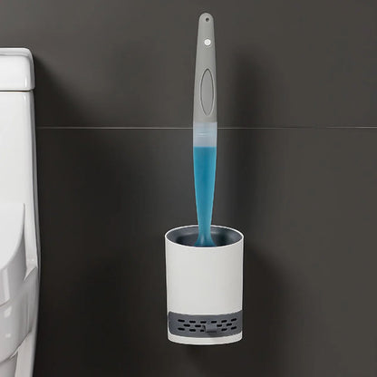 Toilet Brush Silicone Integrated Dispenser Wall Mount