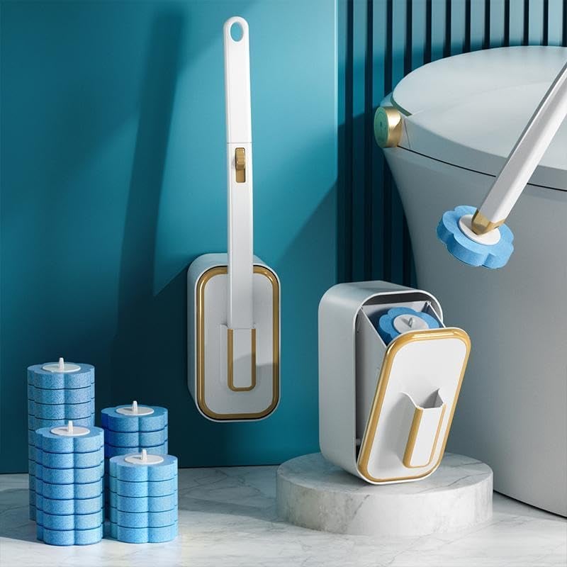 Toilet Brush Wall-Mount Disposable Heads Antibacterial