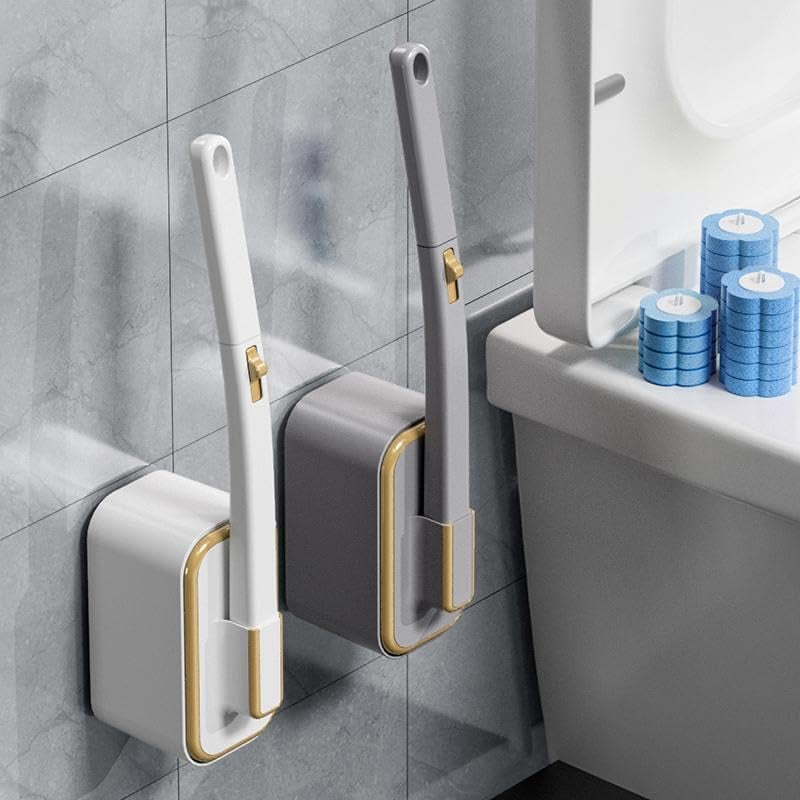 Toilet Brush Wall-Mount Disposable Heads Antibacterial