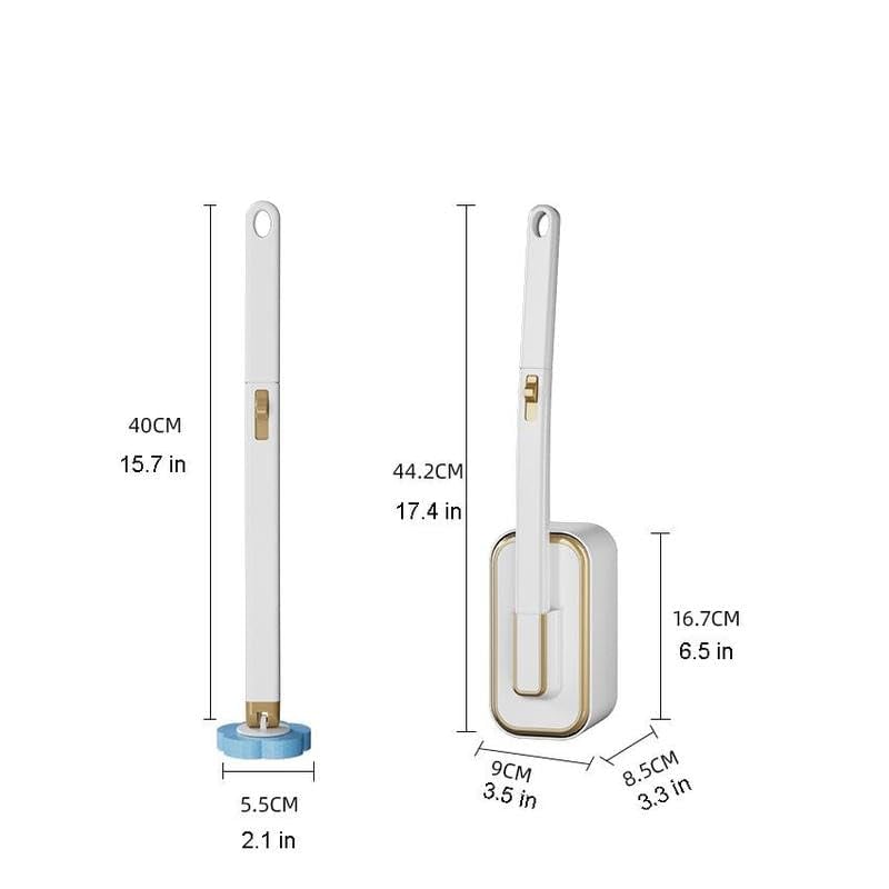 Toilet Brush Wall-Mount Disposable Heads Antibacterial