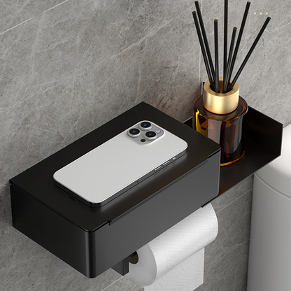Toilet Paper Holder Drill-Free Stainless Steel Shelf