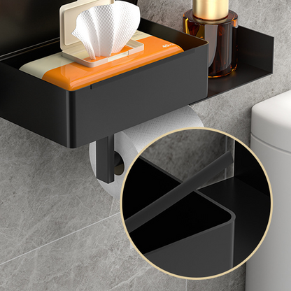 Toilet Paper Holder Drill-Free Stainless Steel Shelf