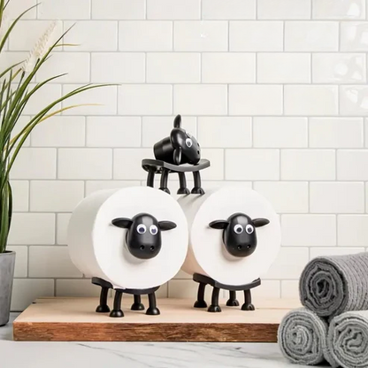 Toilet Paper Holder Freestanding Sheep Design Set of 2