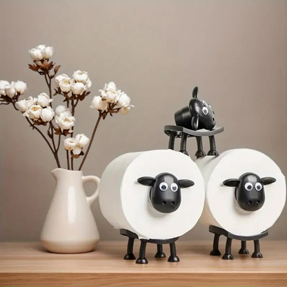 Toilet Paper Holder Freestanding Sheep Design Set of 2