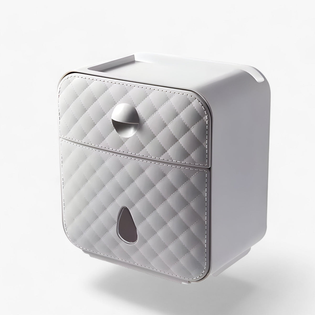Toilet Paper Holder Wall-Mount Waterproof Cover & Top Shelf