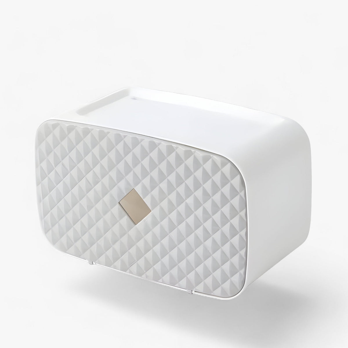 Toilet Paper Holder Wall-Mount Waterproof Cover & Top Shelf