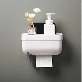 Toilet Paper Holder Wall-Mounted Waterproof Towel Storage